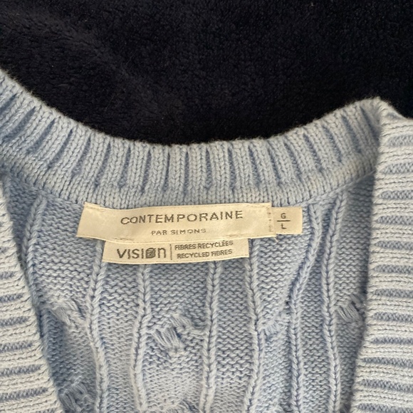 Light Blue Contemporaine Sweater Vest - Picture 3 of 3